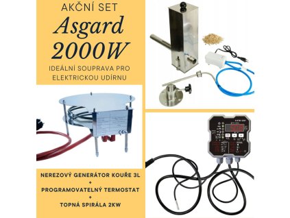 akcni set do elektricke udirny asgard 2000w generator koure topne teleso 2000w termoregulator