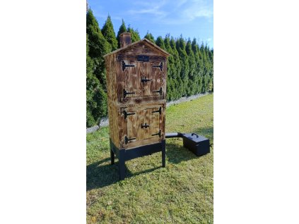 drevena udirna 4xl bestla s kovanim a festovnima nohama 002