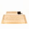 Pre-assembled Wooden Raised Garden Bed Natural - 000992 - 150 x 80 x 30 cm - Partially Assembled