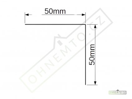 Rohová lišta 50x50