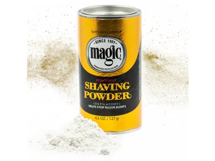 Magic holící PRÁŠEK ZLATÝ, jemná parfemace, běžné ochlupení