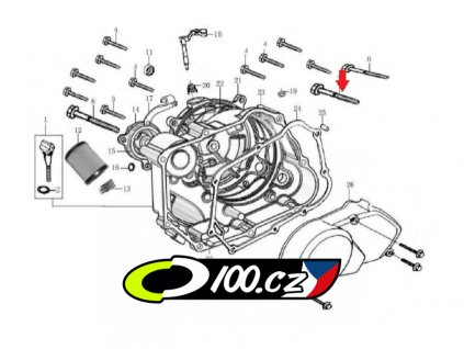 Šroub M6x85 Ohvale 110 4S