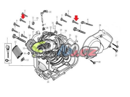 Šroub motoru 160 ZS M6x32