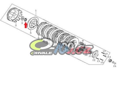 Ozubená podložka spojky 160 4S