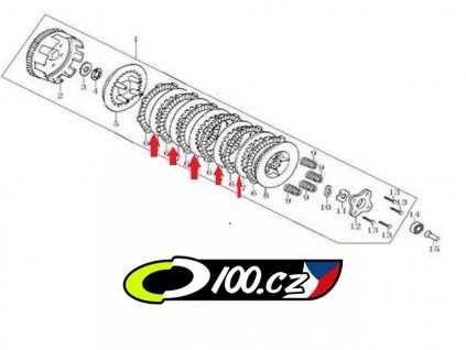 Sada ocelových kotoučů spojky 160 4S