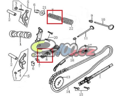Vnitřní pružina ventilu 160 4S