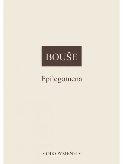 Epilegomena (forma tištěná)