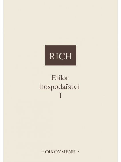 Etika hospodářství I (forma tištěná)