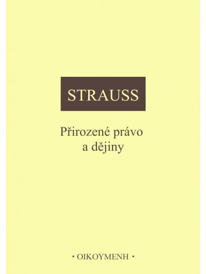 Přirozené právo a dějiny (forma tištěná)
