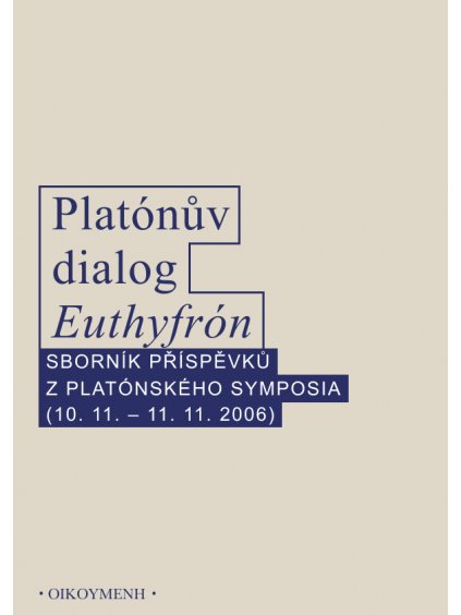 Platónův dialog Euthyfrón (forma tištěná)