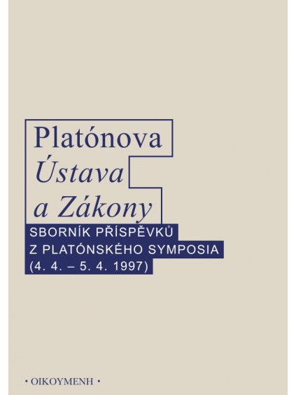 Platónova Ústava a Zákony (forma tištěná)