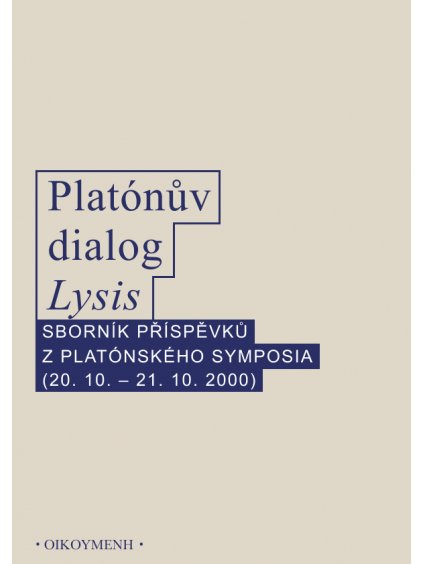 Platónův dialog Lysis (forma tištěná)