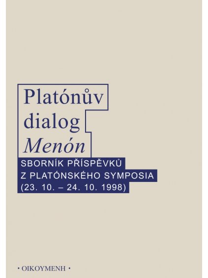 Platónův dialog Menón (forma tištěná)