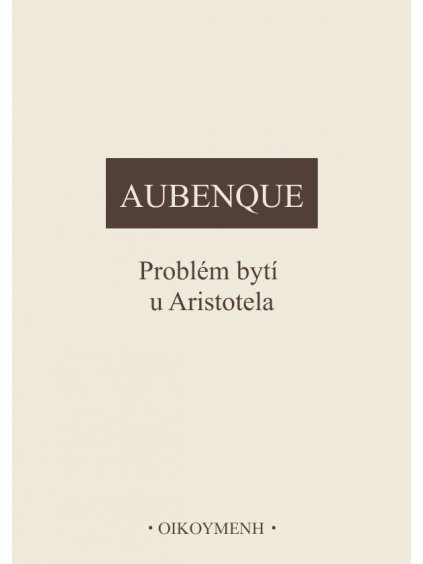 Problém bytí u Aristotela (forma tištěná)