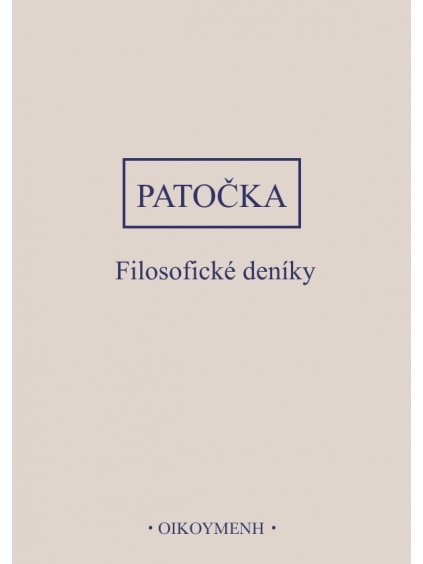 Patočka, Filosofické deníky