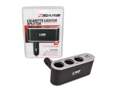 4Cars Roztrojka Zapalovače s USB