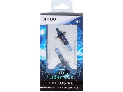 Autožárovky Aroso Deutschland Light Plus H1 12V 55W P14.5s sada 2ks - blue / xenonový efekt