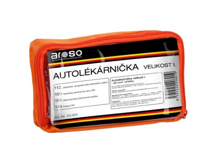 Autolékárnička pro poskytnutí předlékařské první pomoci - textilní