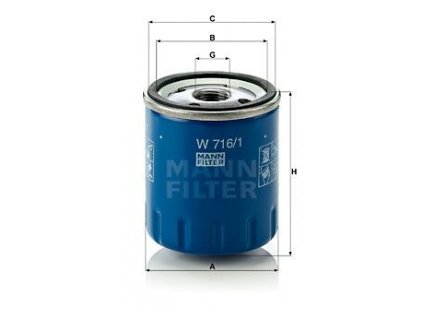 olejovy filtr mann w 716 1 mf w716 1 citroen peugeot default