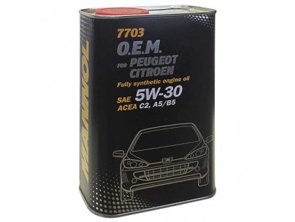 MANNOL 7703 O E M 5W 30 PEUGOT CITROEN 1L