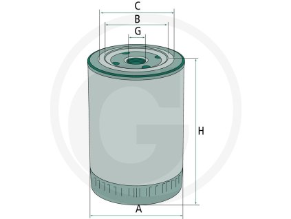 Olejový filtr motorový pro malotraktory 51348  (109139)