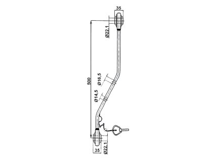 Rameno tříbodového závěsu 52 cm ok traktory 1