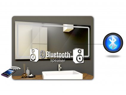 zabudovaný bluetooth reproduktor pro LED zrcadlo
