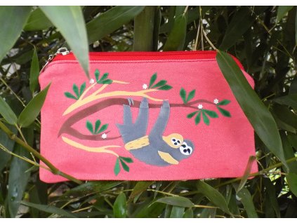 Lenochod s mládětem  Kapsička na zip