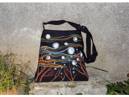 Mlha přichází v chomáčích  Džínová taška