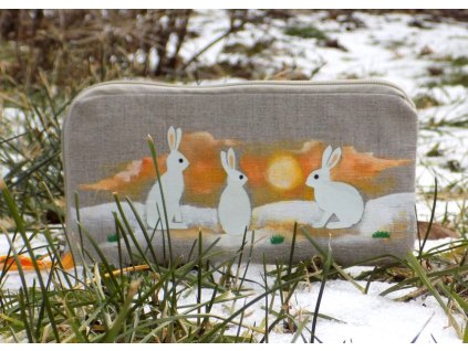 Tři bílí zajíci  Lněné pouzdro