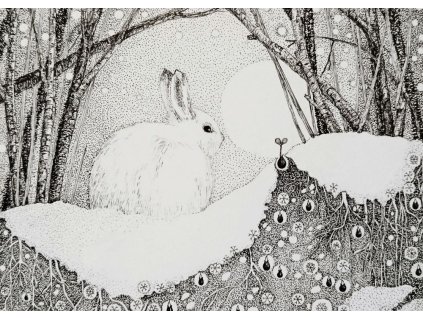 Následuj králíka na cestě k předjaří  Kresba stálobarevným fixem