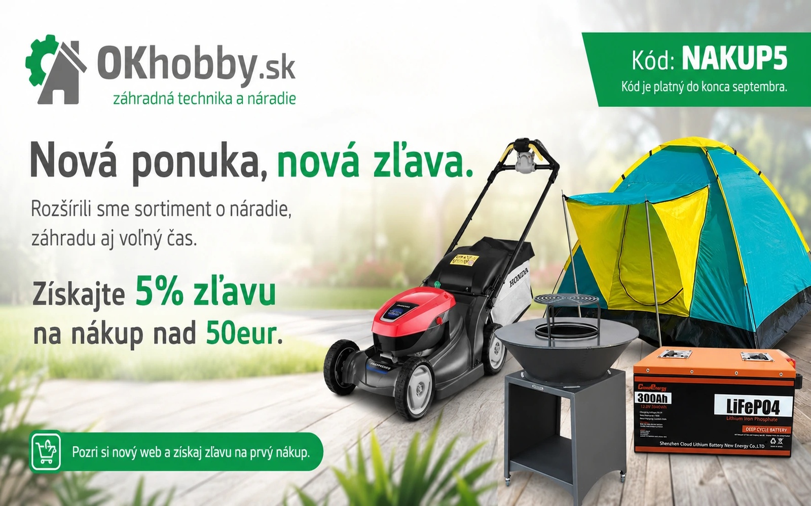 Získajte 5% zľavu na nákup na eshope okhobby.sk