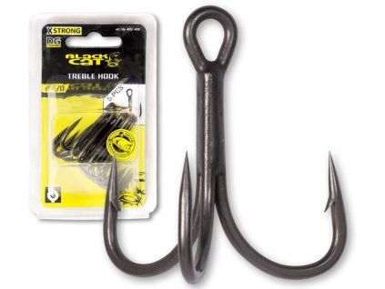 19866 trojhaciky black cat treble hook dg coating
