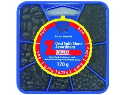 9387 sada oloviek zebco oval split shots