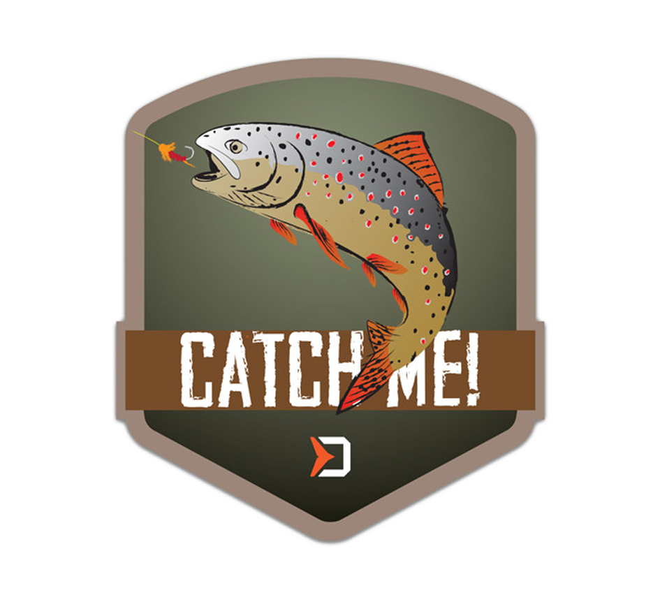 Nálepka DELPHIN CatchME! Pstruh