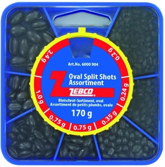 Sada oloviek ZEBCO Oval Split Shots