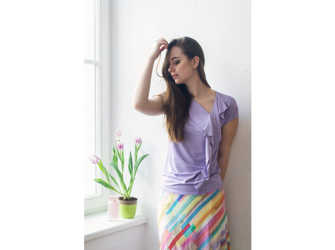 Halenka designového střihu Wave (bez rukávů)