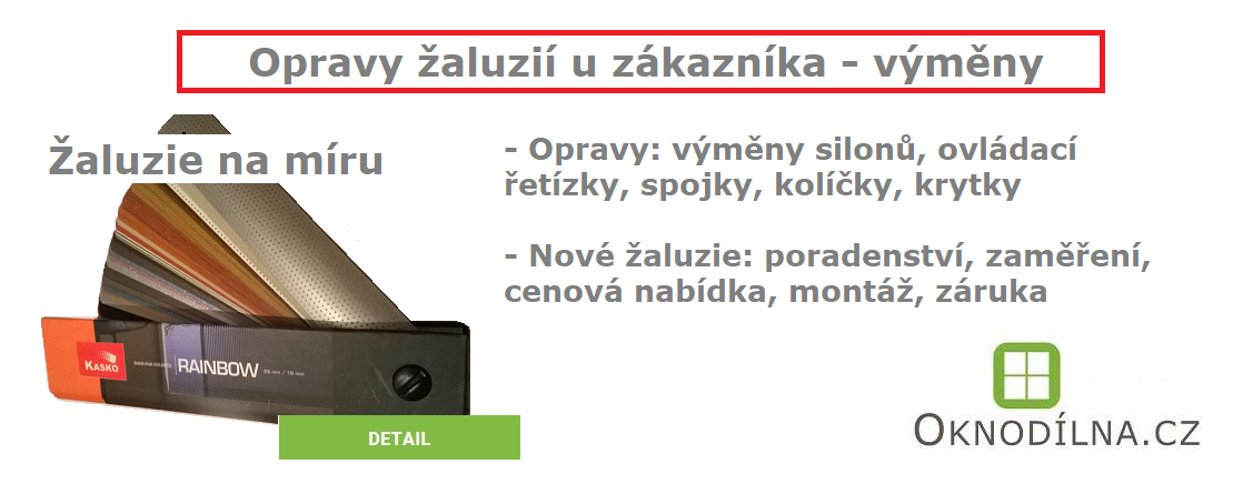 Opravy a výměny žaluzií u zákazníka