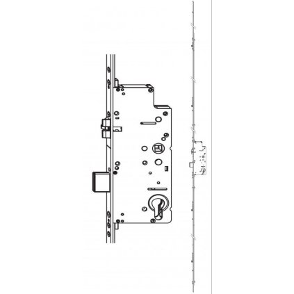 Z-TS zámek E92 PZ 4I-S DM40 VK8 F-2400X16, prodlužitelný PT