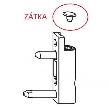 Zátka spodního křídlového pantu Winkhaus