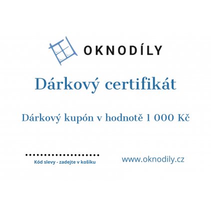 Darkovy certifikat 1000