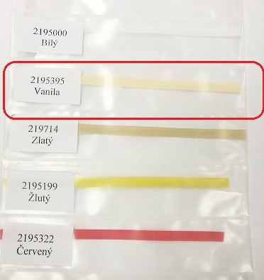 KASKO Textilní páska texband (5x0,14 mm) Barva pásky: Vanila+W 95