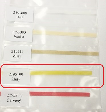 KASKO Textilní páska texband (5x0,14 mm) Barva pásky: Žlutá