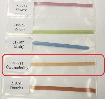 KASKO Textilní páska texband (5x0,14 mm) Barva pásky: Červenohnědá 711+W 96