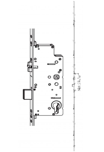 Z-TS zámek E92 PZ 4I-S DM55 VK8 F-2400X16, prodlužitelný PT