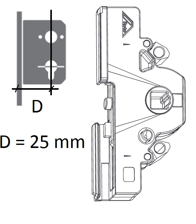 Levně ROTO NX: Skříň převodu Dorn (v mm): 25