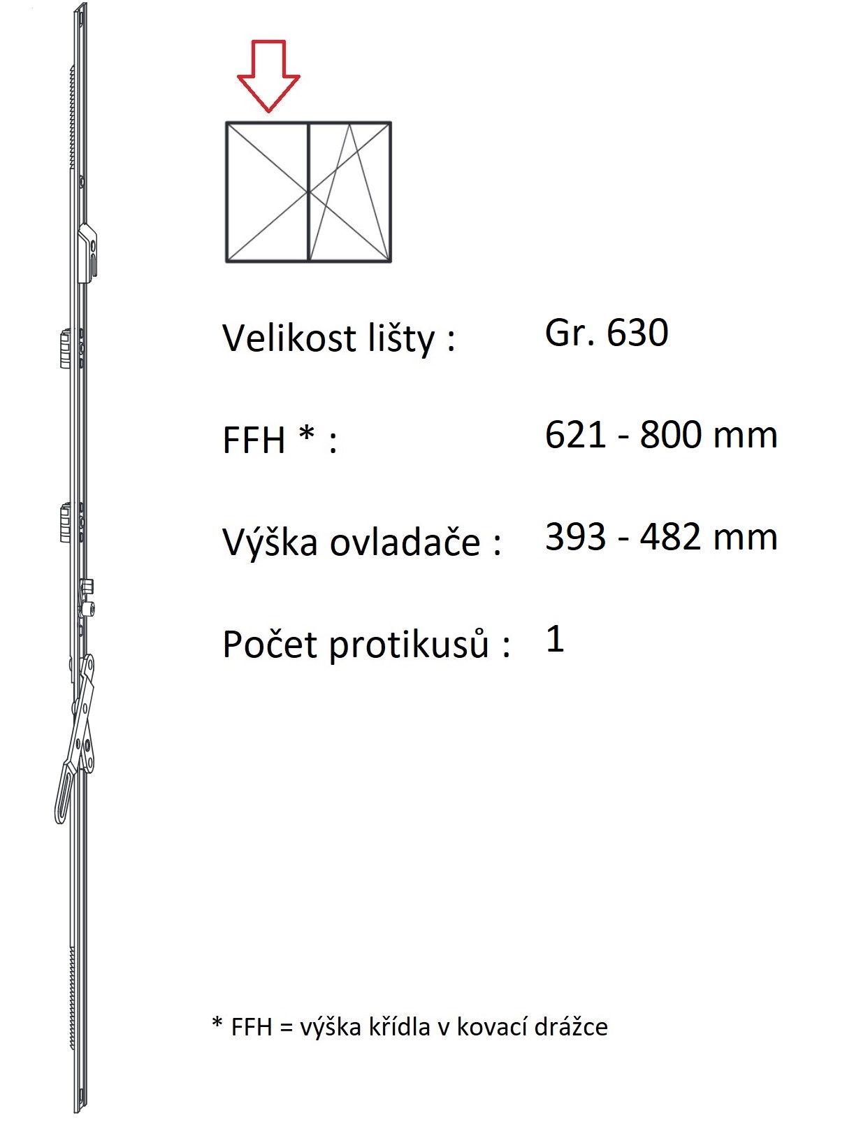 Levně ROTO NX - Štulpový převod variabilní Velikost: Gr. 630, FFH 621-800