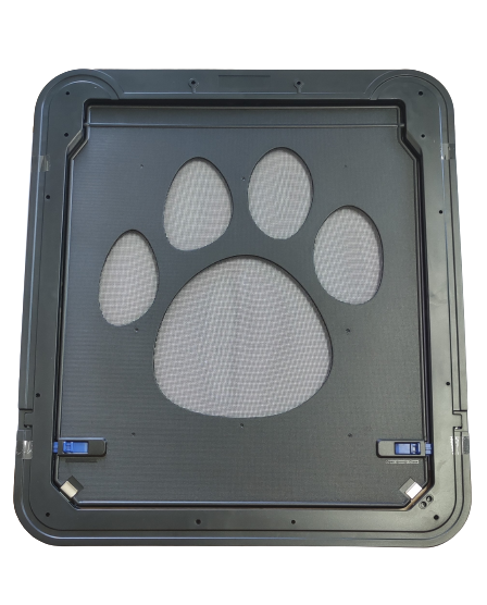 Průlez pro psa - montáž do síťoviny