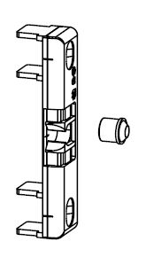 G-U Balkonová západka pro 2-křídlé balkonové dveře Varianta: Pro kovací drážku