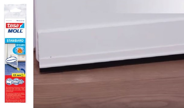 Kartáčová lišta pod dveře STANDARD - tesamoll® Barva: Bílá
